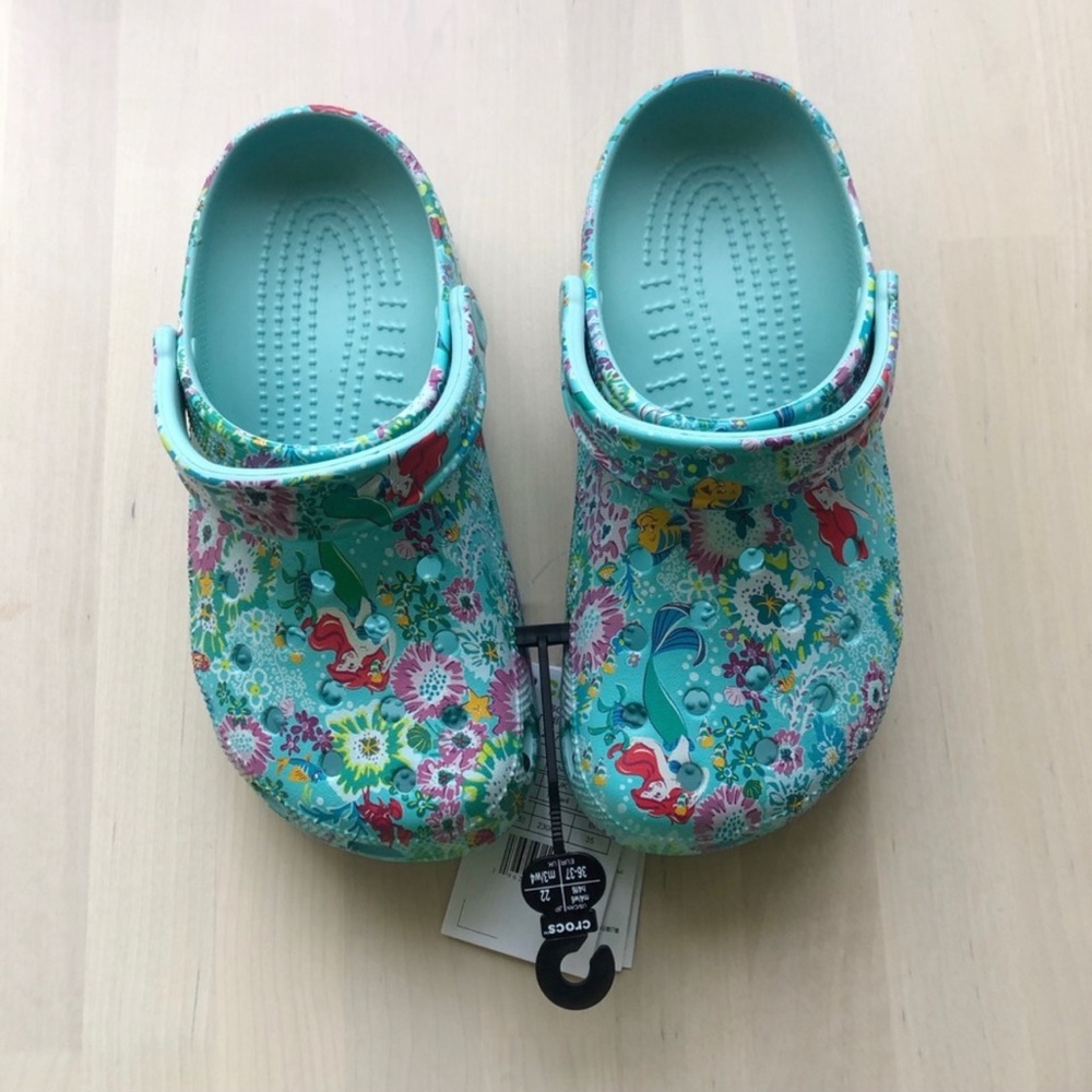 Crocs Disney Vera Bradley Little Mermaid Ariel Flounder Classic Clogs Shoes